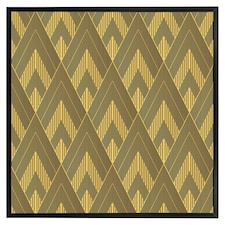 Black & gold striped triangles (Picutre Frame) Black | M
