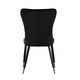 image 5 of Set of 4 New York Modern Velvet Dining Chairs with High Back, Black Metal Legs Black | Silver End Tips