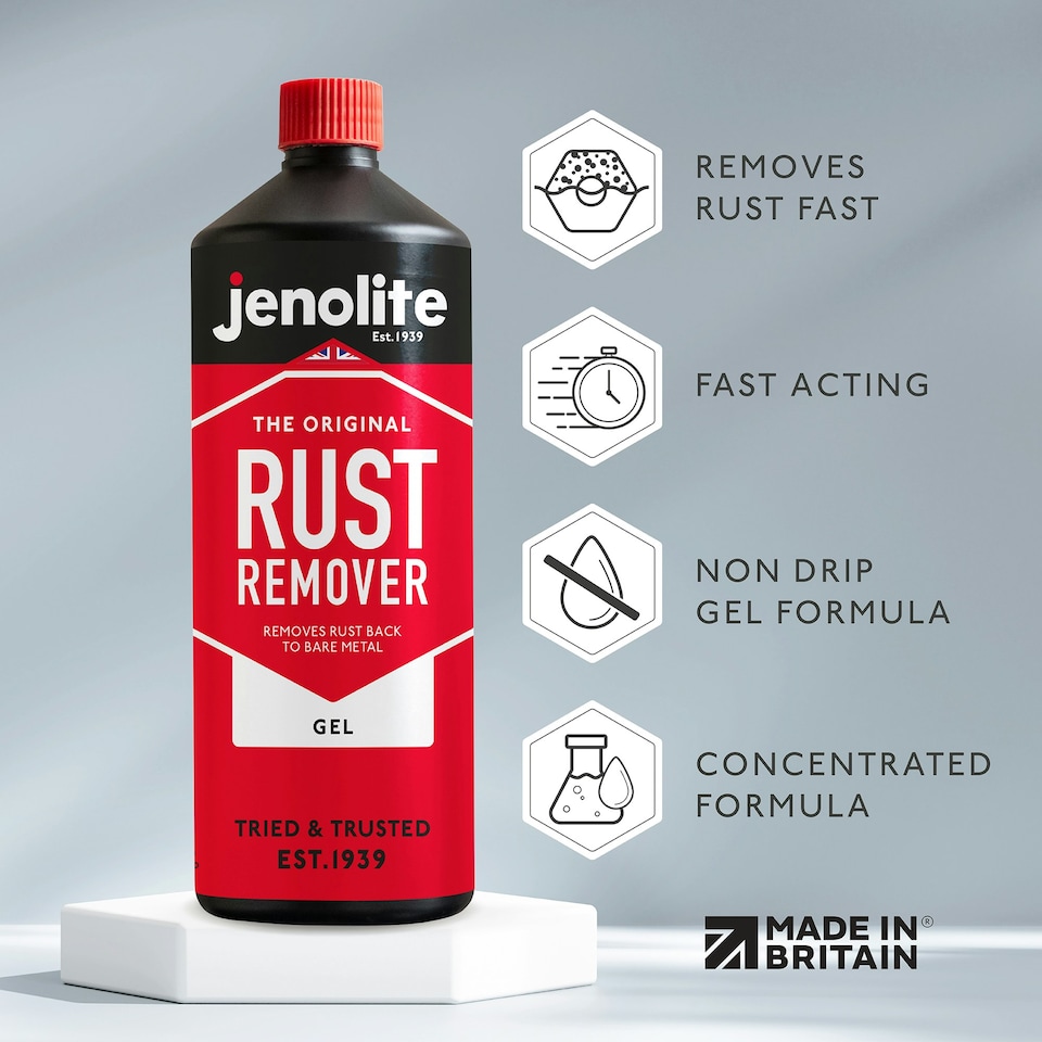 image 1 of Jenolite Back 2 Bare Metal Concentrated Rust Remover Gel - 1l