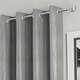 image 3 of Goodwood Silver Curtains 90 x 72 inch (229 x 183 cm) Room Darkening Eyelet Thermal Noise Reducing Curtains for Bedroom and Living Room