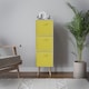 image 3 of Antique Oak 3-Tier 3-Drawer Cube Shelving Unit with Scandinavian Legs | Yellow | Yellow & Beech | 1