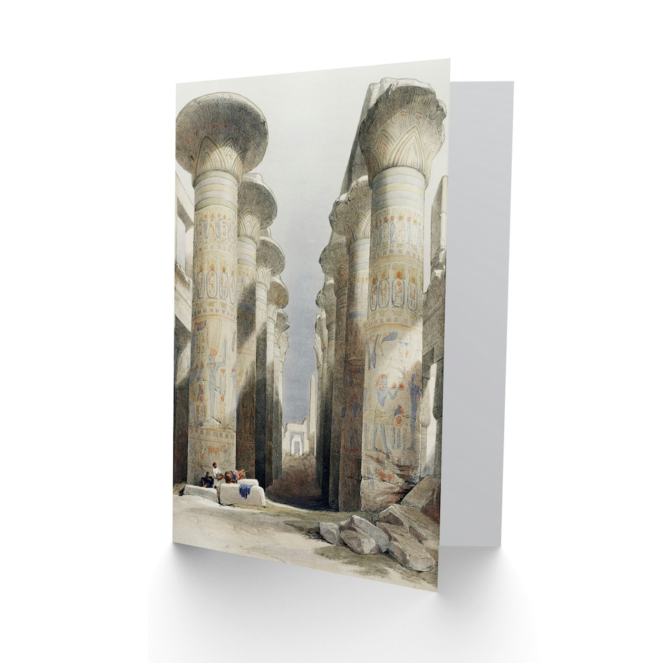 image 1 of David Roberts Art Card Great Hall at Karnak Temple