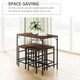 image 3 of HOMCOM Industrial Rectangular Dining Table Set with 4 Stools for Dining Room