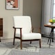 image 2 of HOMCOM Boucle Accent Chair Armchair W/ Wide Seat for Living Room Bedroom, White
