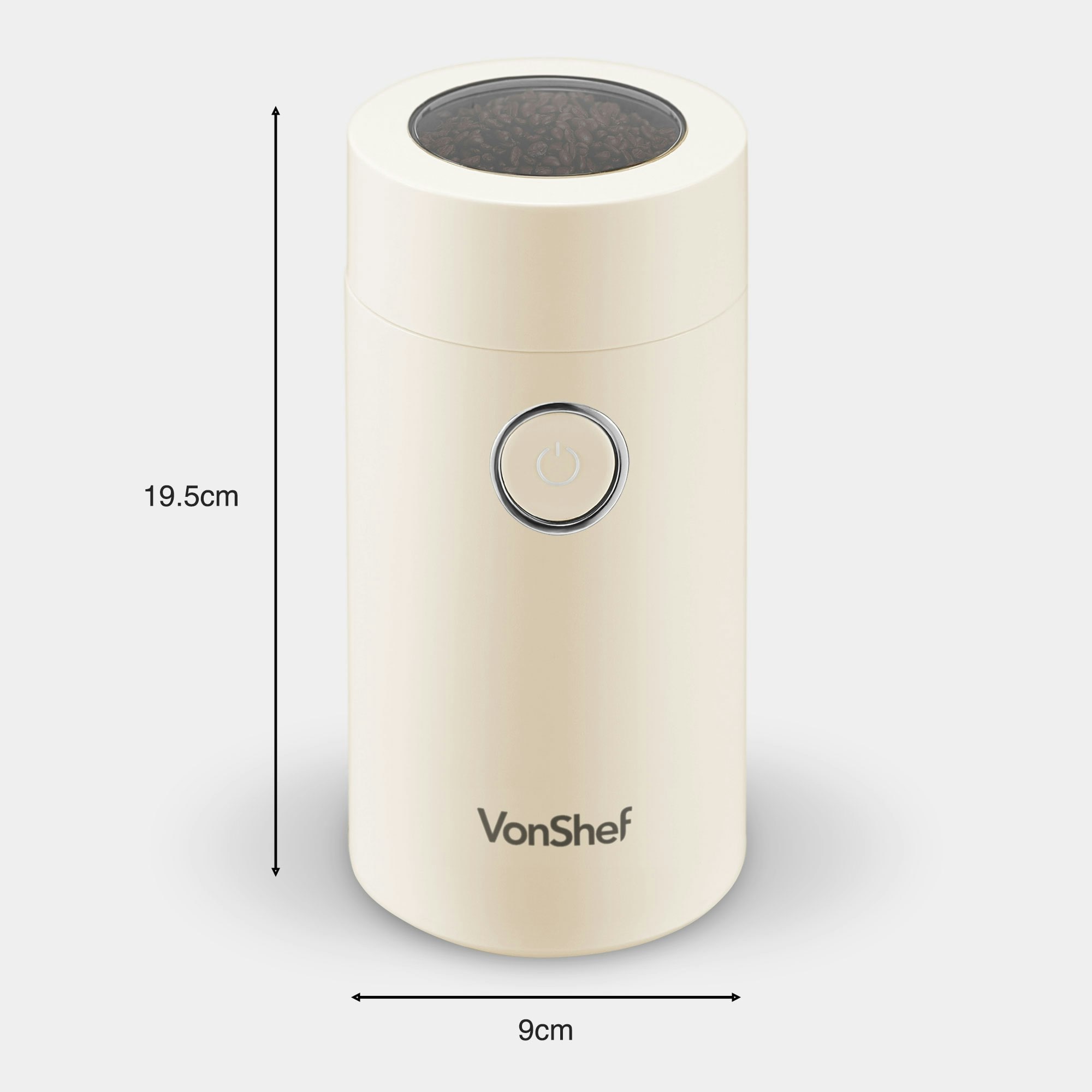 VonShef Electric Cream Coffee & Spice Grinder 150W