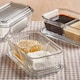 image 4 of Clear Glass Butter Dish With Lid 2 Compartment | Clear | 1 Dish | 1