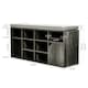 image 5 of Living and Home Padded Shoe Storage Bench - Grey