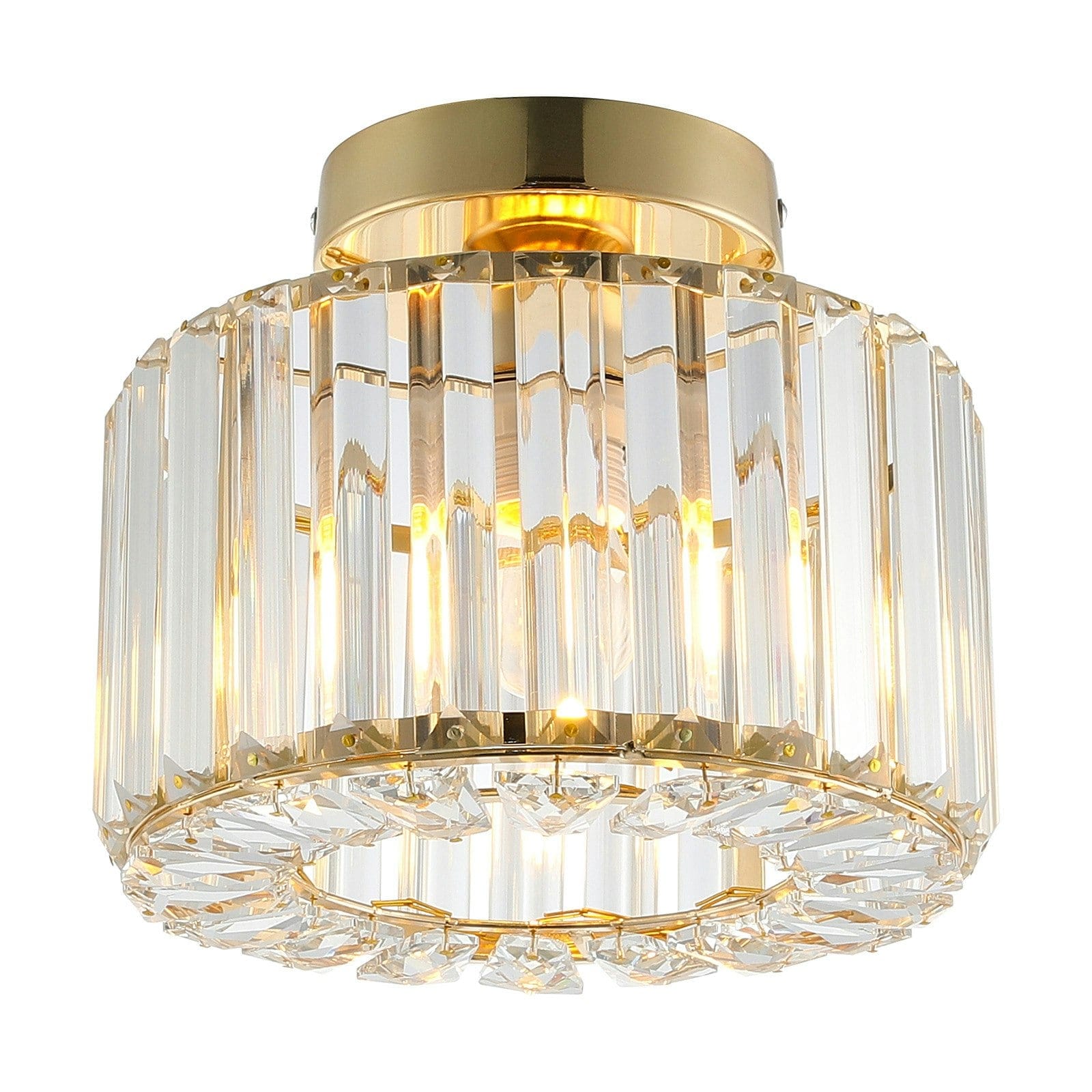 Living and Home Crystal Mount Ceiling Light, 23x23x18cm