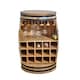 image 1 of Surrey Solid Dark Barrel Wine Sideboard - Solid Mango Wood - L58 x W58 x H90 cm | Brown