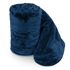 Velosso Faux Mink Thick Heavy Blanket - 150cm x 200cm Blue | Navy