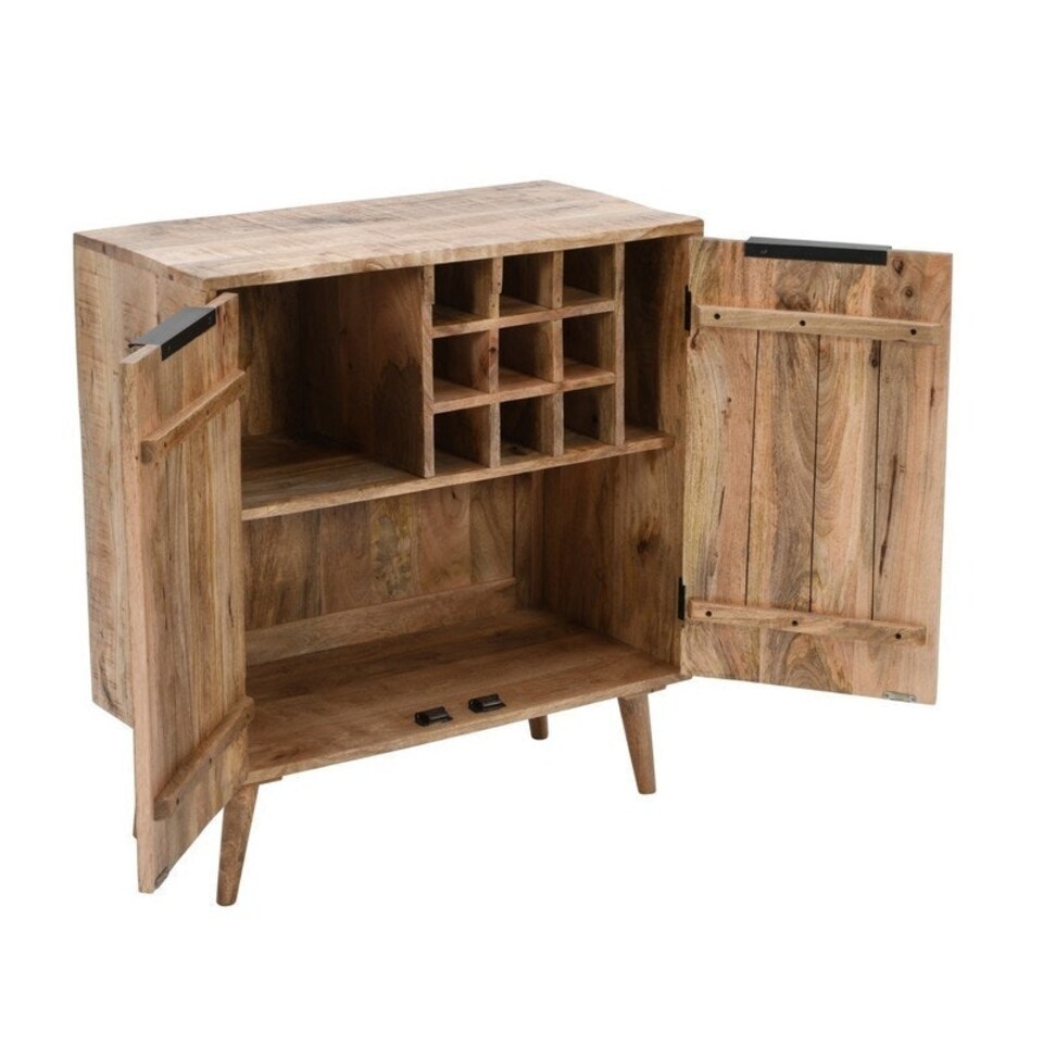 image 1 of Surrey Drinks Cabinet / Sideboard - Solid Mango Wood - L40 x W80 x H90 cm Brown