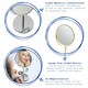 image 2 of Harbour Housewares Pedestal Mirror - 18.5cm x 34.5cm - Chrome Chrome