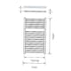 image 2 of 1200mm (H) x 500mm (W) - Vertical Bathroom Towel Radiator (Richmond) - (1.2m x 0.5m)