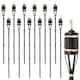 image 1 of Harbour Housewares Bamboo Garden Torches - 114cm - Black - Pack of 12