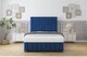 image 1 of Sloomy California Navy Plush Divan Bed With Mattress 2 Drawers Right Side With 26" Strutted Headboard & 12" Matching Footboard 4' Small Double | Blue | Navy | Small Double | 1