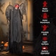 image 7 of HOMCOM 195cm 77 Winged Grim Reaper Outdoor Halloween Decoration, Halloween Animatronic with Sound Activated, Light Up Eyes, Sound Effects, Animated Prop for Haunted House