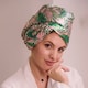 image 2 of SMUG Quick Dry Satin Hair Towel Turban - Palm Print