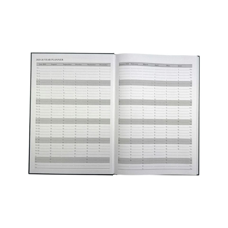 image 1 of Janrax 2025-2026 A4 Day Per Page Blue Academic Diary