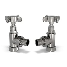 Signature Traditional Chrome Radiator Valve Angled 8mm