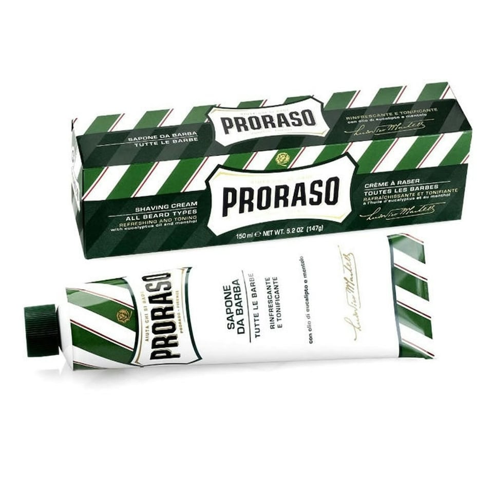 image 1 of Proraso Eucalyptus & Menthol Shaving Cream Tube 150ml