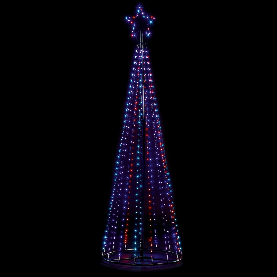 image 1 of Premier MicroBrights Christmas Tree Light Up Rainbow 2.5m