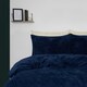 image 2 of Brentfords Teddy Fleece Ultra Soft Duvet Cover and Pillowcase Bedding Set, Single - Navy Blue