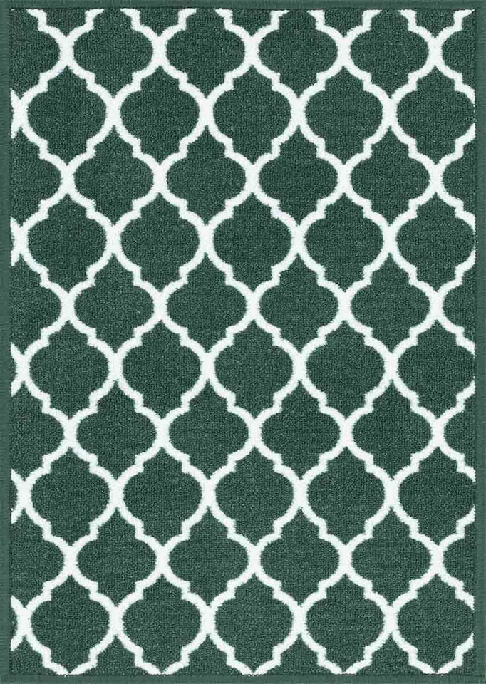 image 1 of Machine Washable Trellis Design Anti Slip Doormats - Runners