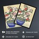 image 2 of Blooming Azalea In Blue Pot Vintage Japan Wall Art Print Koson 24x32"