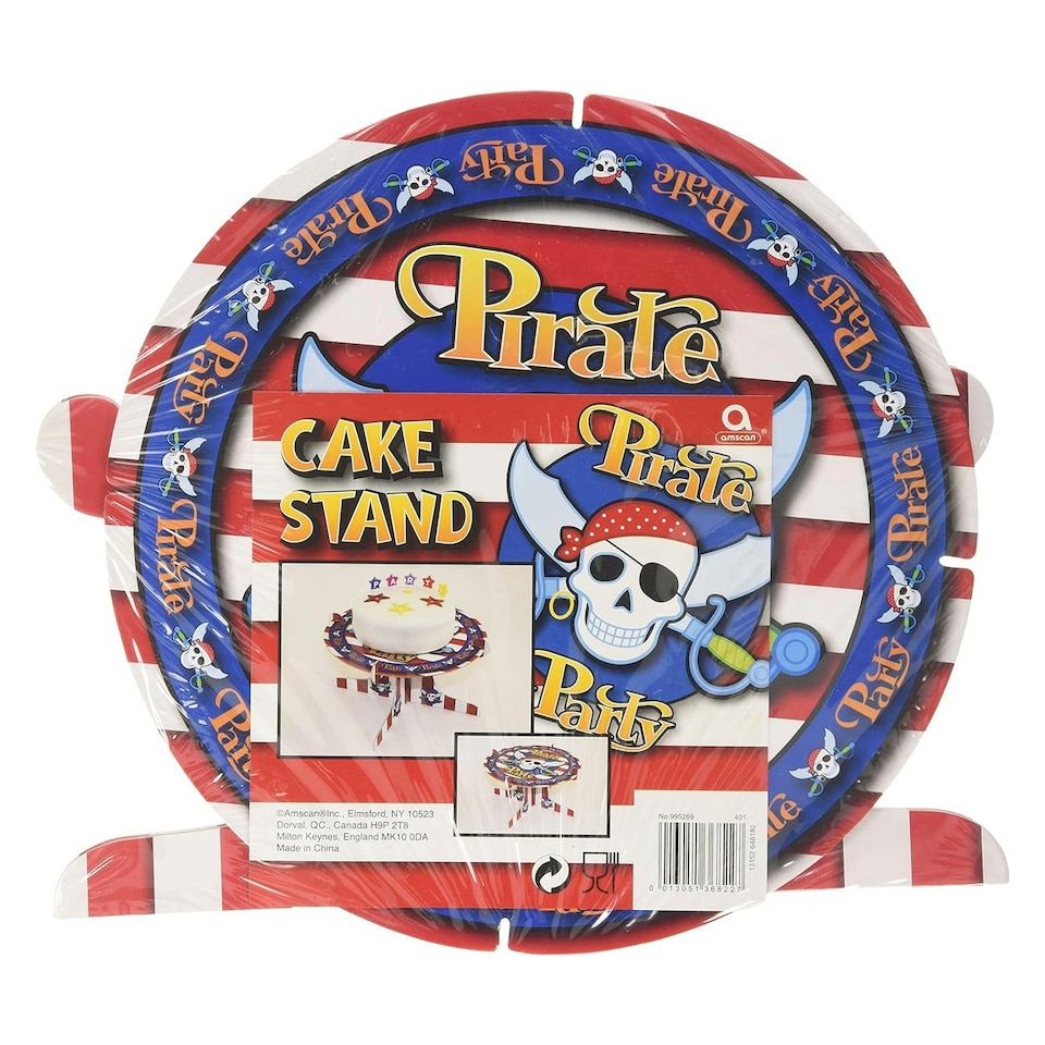 Amscan Pirate Cake Stand - Red/Blue/White - One Size
