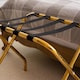 image 6 of Harbour Housewares Folding Metal Luggage Rack - Gold | Gold | Gold
