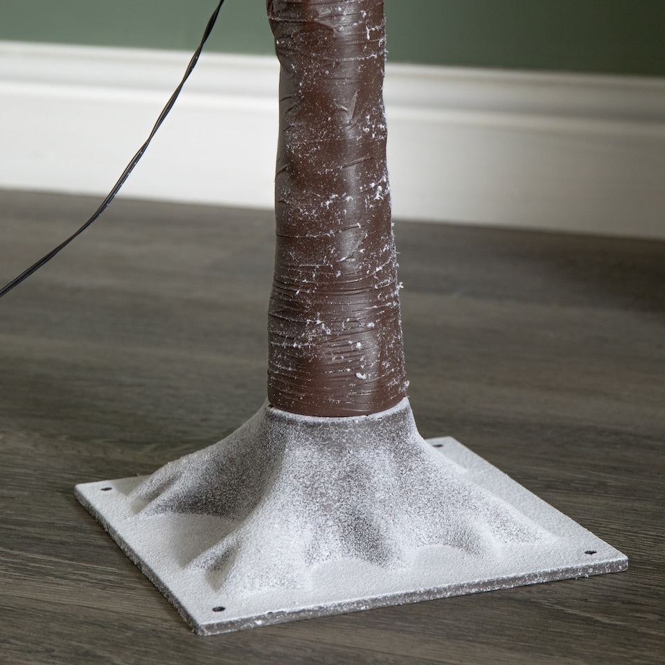 image 1 of 5ft (1.5m) Light up Green Snowy Noel Christmas Tree with Stand and Warm White LEDs