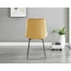 image 5 of Furniturebox 2x Pesaro Mustard Velvet Black Leg Luxury Dining Chairs