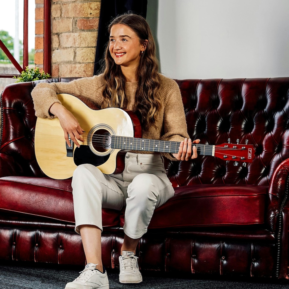 image 1 of 3rd Avenue Full Size Cutaway Acoustic Guitar Pack | Blue