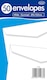 image 1 of Pack of 50 89x152mm White Gummed Envelopes