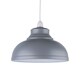 image 2 of Set of 2 Dome - Grey Easy Fit Metal Pendant Shades Grey
