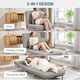 image 3 of HOMCOM 2-in-1 Folding Sofa Bed with 5-level Adjustable Backrest, Grey