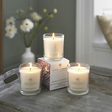 Luxury Set of 3 Scented Candles – 4 Purposefully Crafted Scents for Mood & Wellness | Pink | Juniper & Lavender (Relieving) | One Size | 3