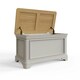 image 8 of Faire Ottoman Blanket Box in Dove Grey with Oak Top Grey