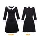 image 2 of Witch Costume - 4 Pcs - Collared Dress, Broom, Cat Toy & Hair Bow | Black | S