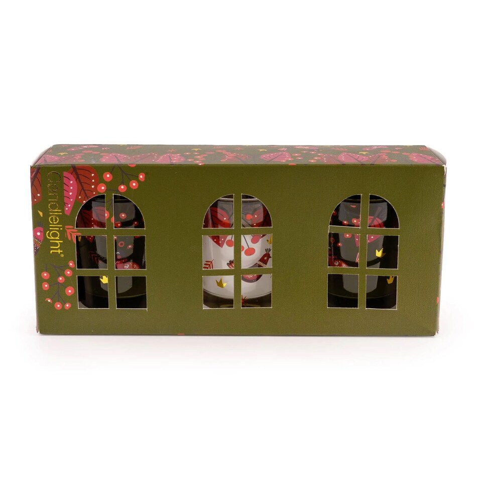 image 1 of Candlelight Set of 3 Christmas Votive Candles