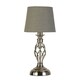 image 2 of Manor Chrome Table Lamp With Grey Shade