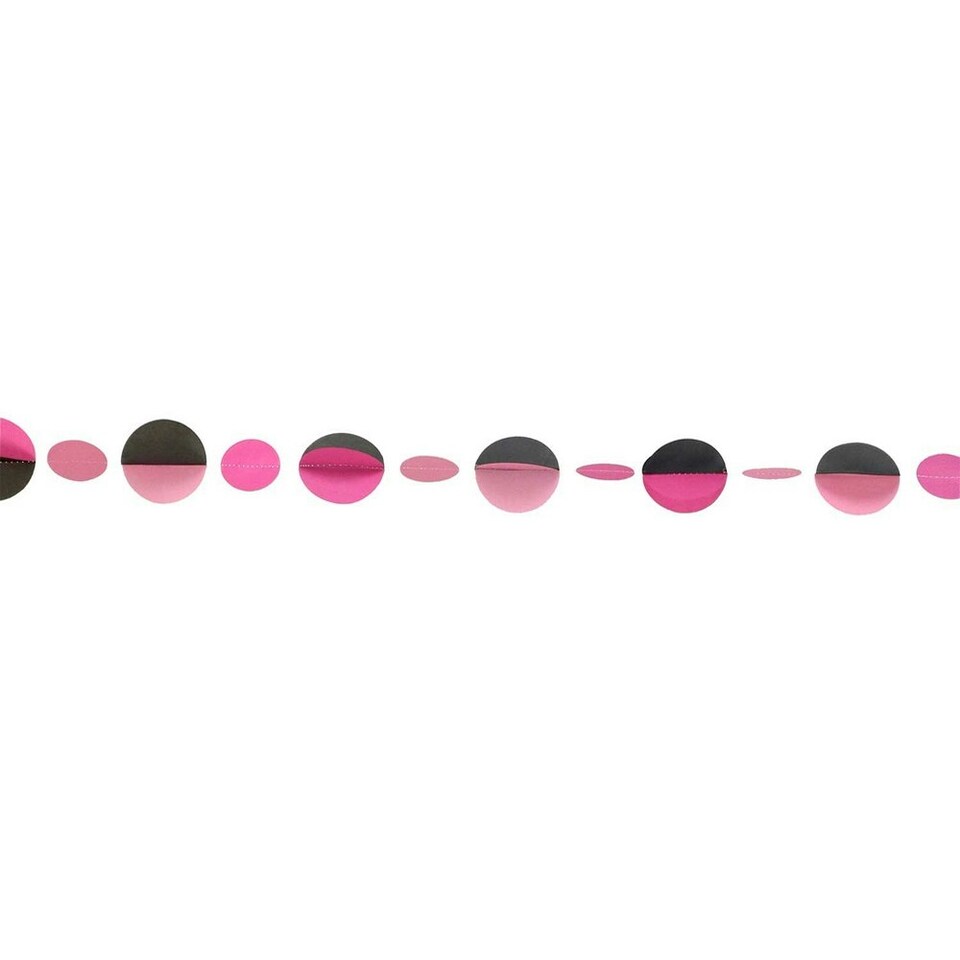 image 1 of Amscan Circle Hanging Decoration - Pink/Black - One Size
