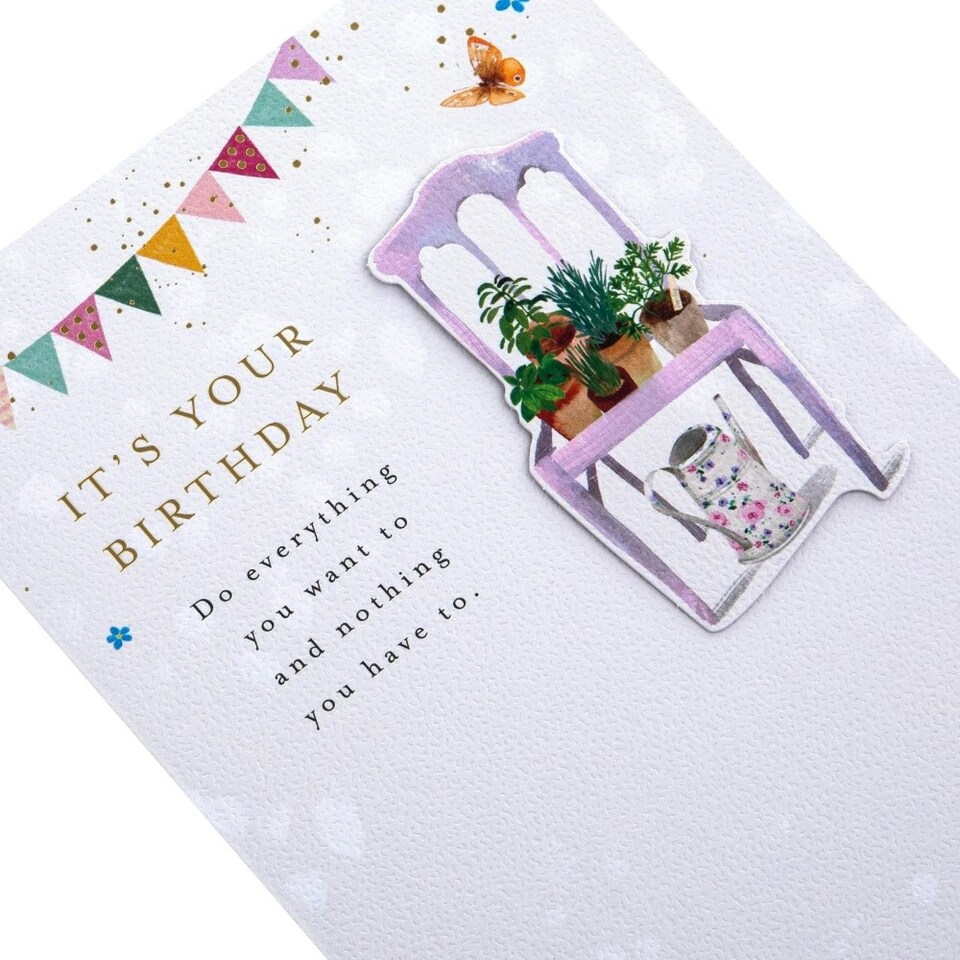 image 1 of Plants & Flowers Design Birthday Card