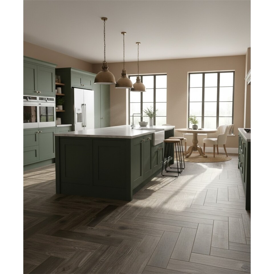 image 1 of Premium Walnut Matt Porcelain Wood Effect Floor Tile (45 Pack - 5 Box - 6.1m2 Coverage) - Bathroom- Inspired by Latin America