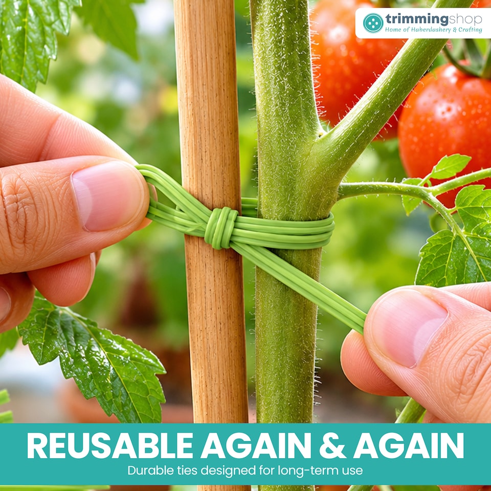 image 1 of 15cm Plastic Twist Ties, Flexible Garden Plant Ties - 200pcs