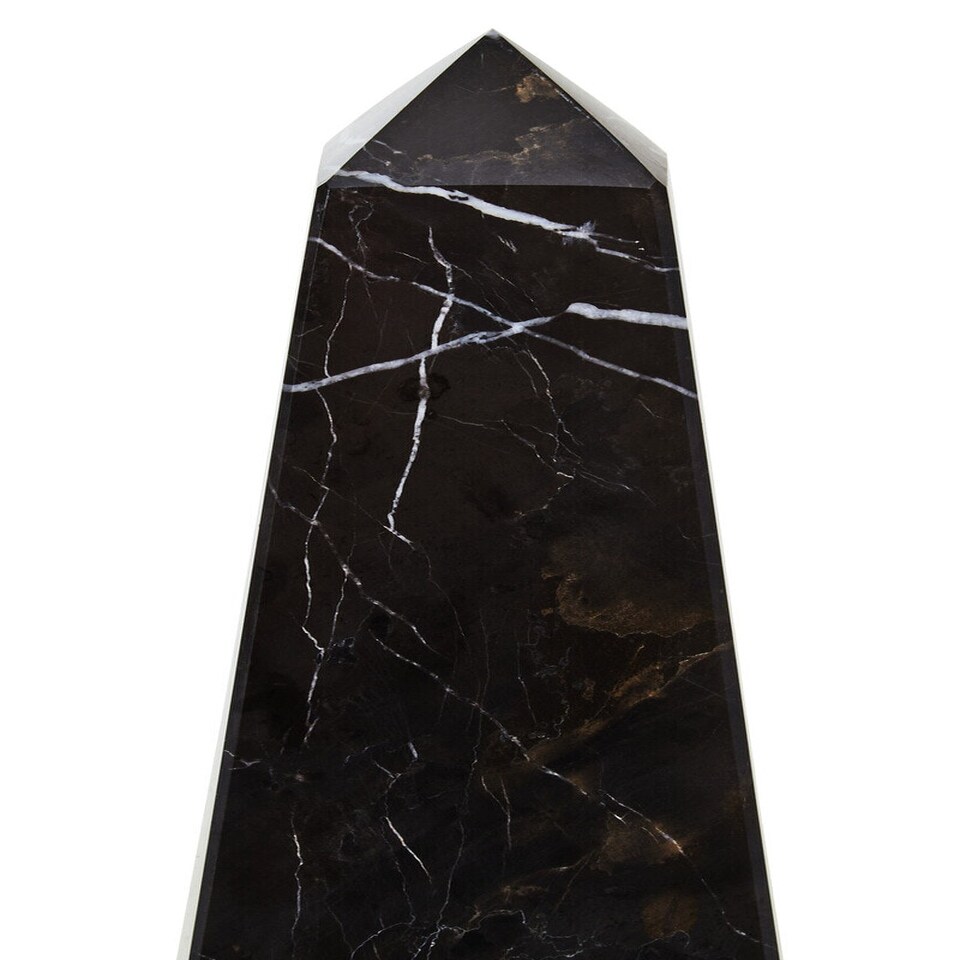 image 1 of Interiors by Premier Small Black Marble Obelisk,Sturdy Base Large Marble Obelisk, Easy to Clean Marble Obelisk