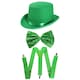 image 1 of Irish Top Hat, Bow Tie + Braces | Green | 1