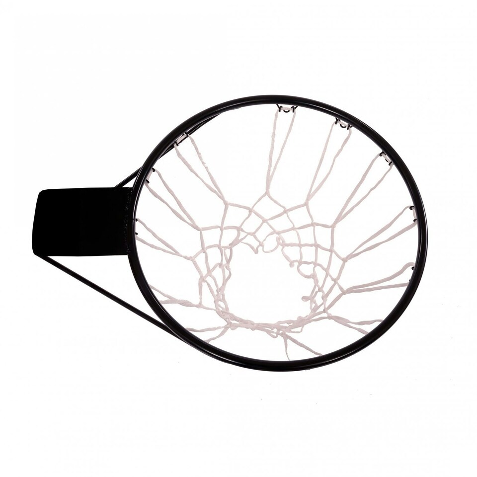 image 1 of Oypla Heavy Duty Wall Mounted Full Size Black Basketball Hoop Rim and Net