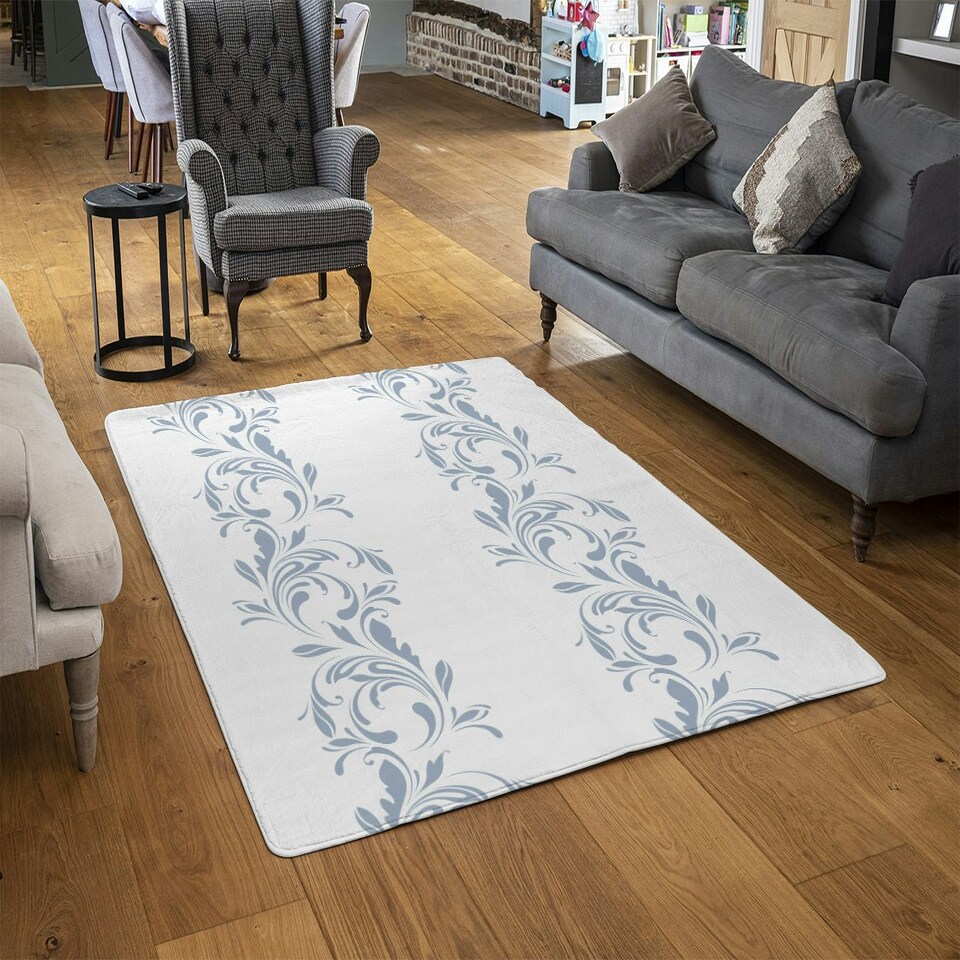 image 1 of Decorative Swirls and Flowers (Rug) Multi | Medium: 80x150cm