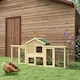 image 1 of PawHut Large Chicken Coop with Run Garden Hen House Poultry Coops Cages with Nesting Box Wooden 204 x 85 x 93cm, Natural Wood Finish